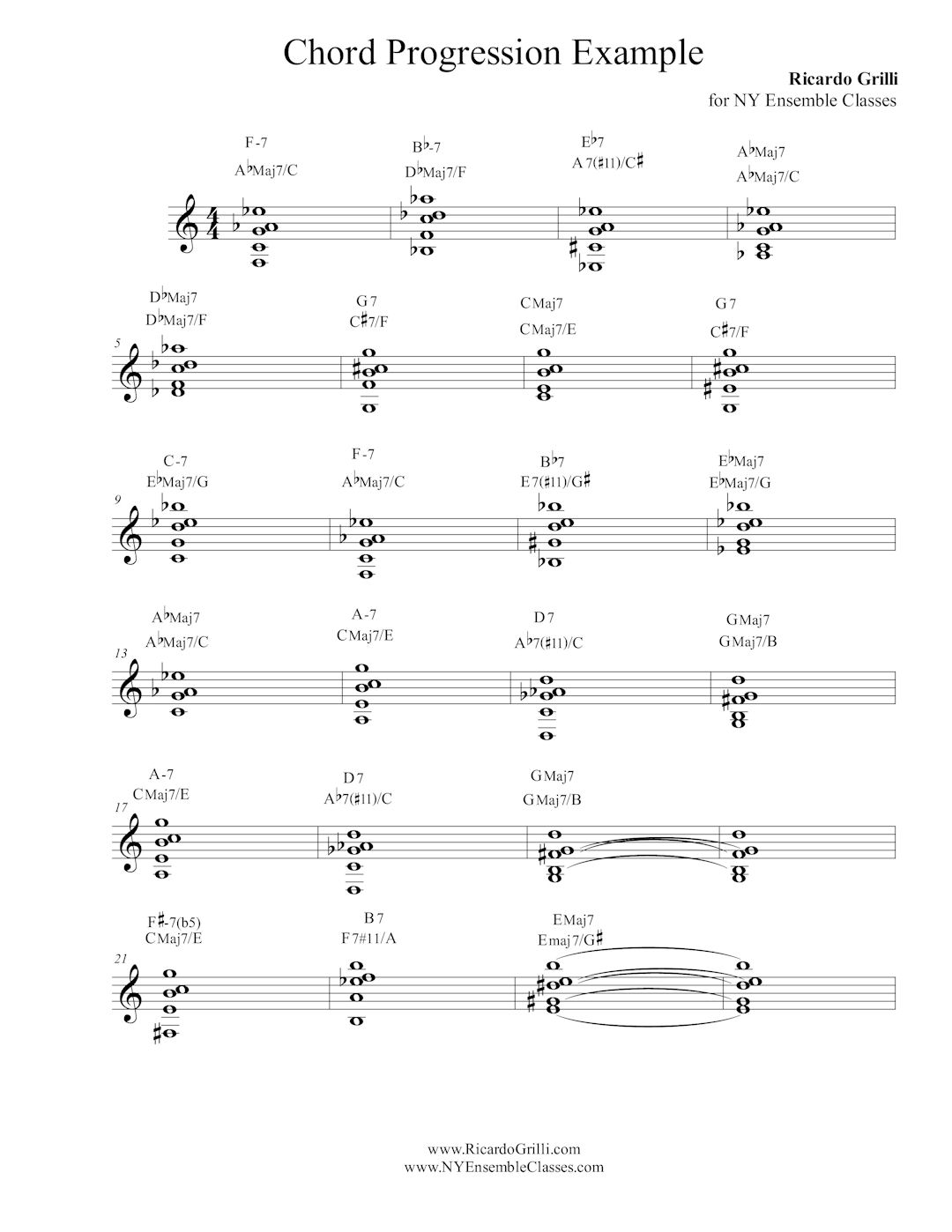 Chord Progression Example - Page1
