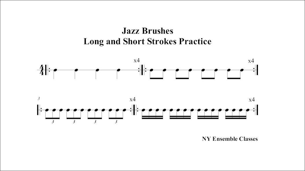 Jazz Brushes - long and short strokes